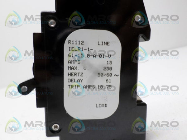 AIRPAX IELR1-1-61-15.0-A-01-V CIRCUIT BREAKER 15A NSNP