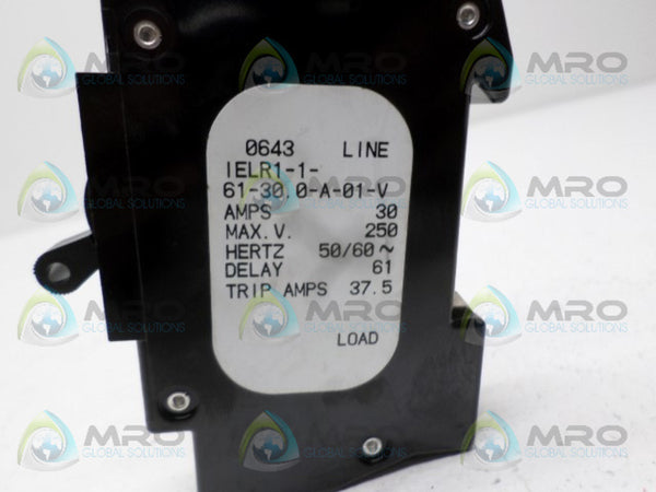 AIRPAX IELR1-1-61-30.0-A-01-V CIRCUIT BREAKER 30A NSNP