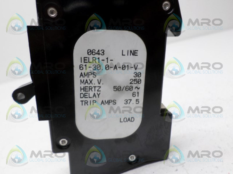 AIRPAX IELR1-1-61-30.0-A-01-V CIRCUIT BREAKER 30A NSNP