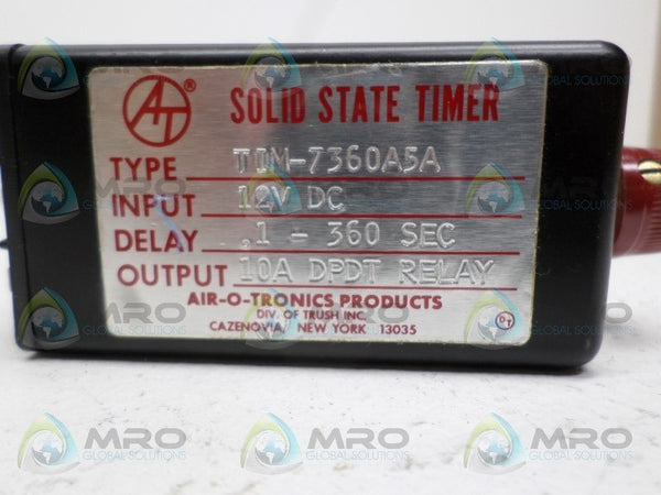 AIR-O-TRONICS TIM-7360A5A SOLID STATE TIMER .1-360 SEC. UNMP