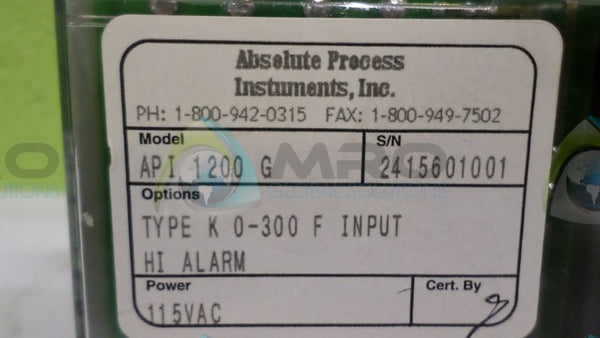 ABSOULTE INC. API-1200-G RELAY NSNP