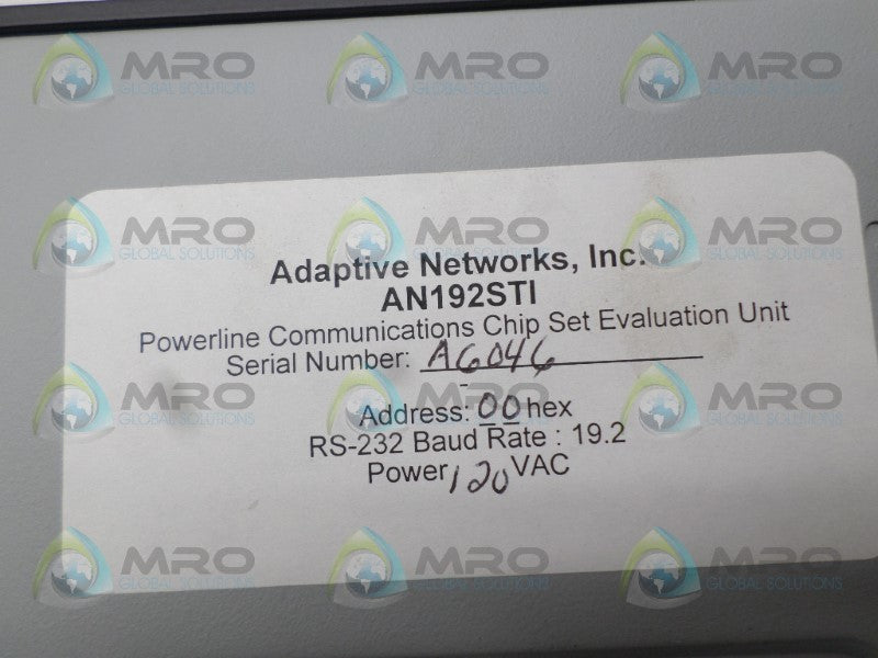 ADAPTIVE NETWORKS AN192STI MODEM STANDALONE POWERLINE NSNP