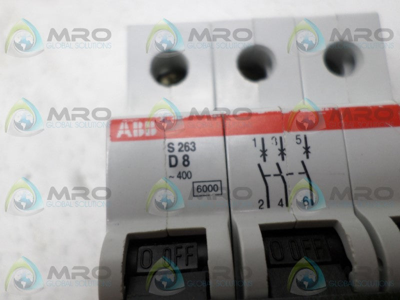 ABB S263-D8 CIRCUIT BREAKER 8A NSNP