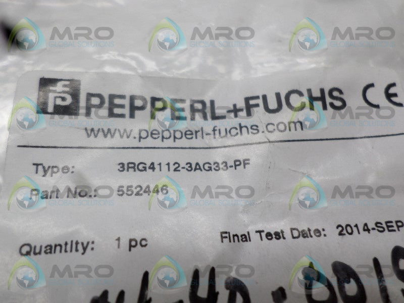 PEPPERL+FUCHS 3RG4112-3AG33-PF 552446 PROXIMITY SENSOR  NSMP