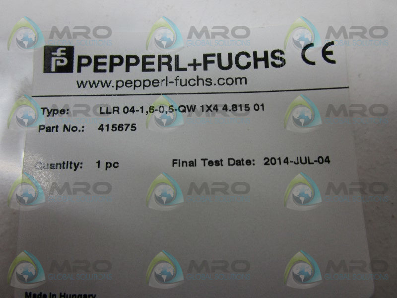 PEPPERL+FUCHS LLR04-1,6-0,5-QW1X44.81501 CABLE  NSMP