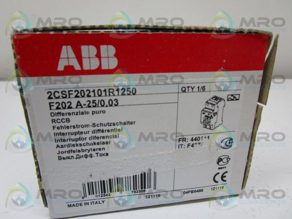 ABB 2CSF202101R1250 CIRCUIT BREAKER 25A  NSFS