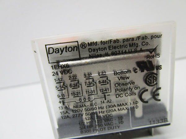 DAYTON 1EHX6 RELAY 24VDC  UNMP