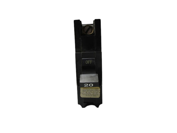 FEDERAL PACIFIC NB120 CIRCUIT BREAKER 20A  UNMP