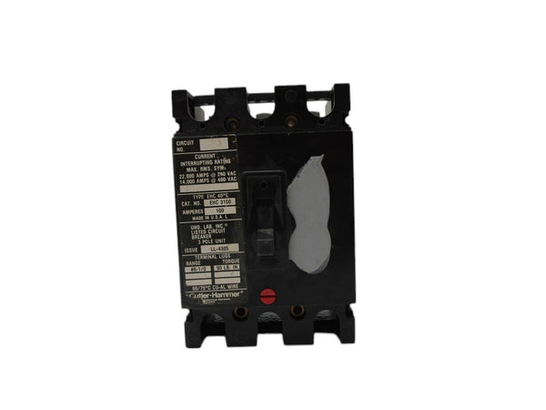 CUTLER HAMMER EHC3100 CIRCUIT BREAKER 100A (AS PICTURED)  UNMP