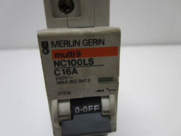 MERLIN GERIN 27378 NC100LS-C16 CIRCUIT BREAKER 16A  UNMP
