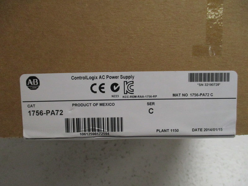 ALLEN BRADLEY 1756-PA72 SER. C DATE: 2014  NSFS
