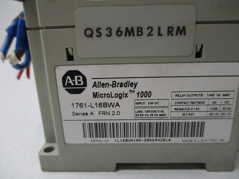 ALLEN BRADLEY 1761-L16BWA SER. A F/W 2.0 UNMP