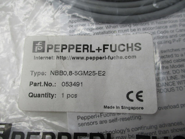 PEPPERL+FUCHS NBB0,8-5GM25-E2 053491 NSMP