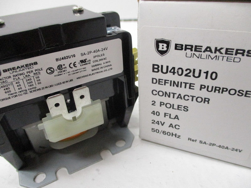 BREAKERS UNLIMITED BU402U10 24VAC  NSMP