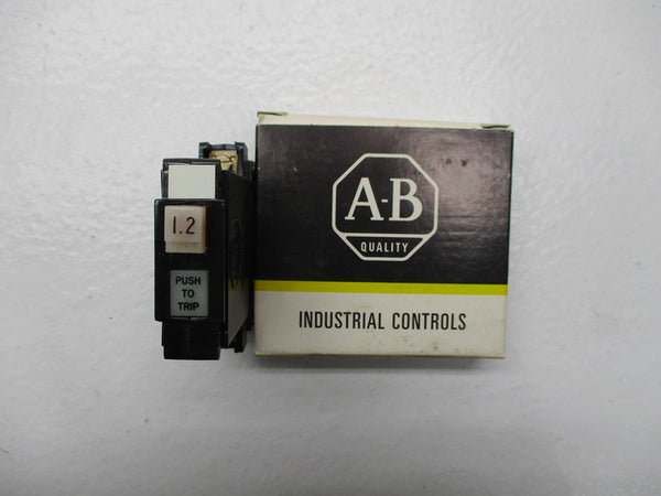 ALLEN BRADLEY 1492-G012 CIRCUIT BREAKER SER. B 1.2A 250VAC NSMP