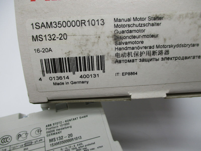 ABB MS132-20 1SAM350000R1013 NSMP