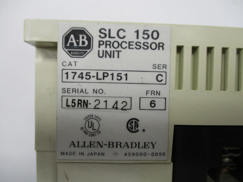 ALLEN BRADLEY 1745-LP151 SER. C F/W 6 85-132VAC 2.5A UNMP