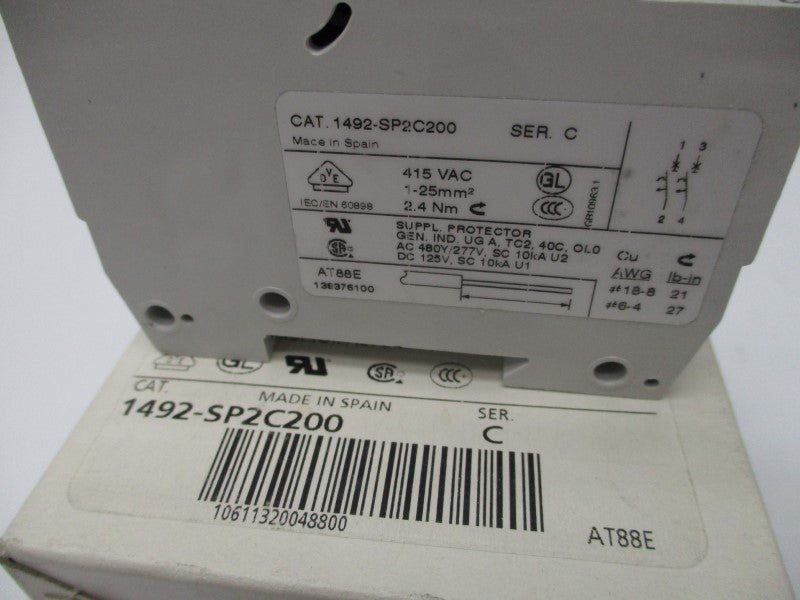 ALLEN BRADLEY 1492-SP2C200 SER. C 20A 415VAC NSMP
