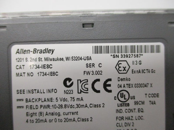 ALLEN BRADLEY 1734-IE8C SER. C F/W 3.002 NSNP
