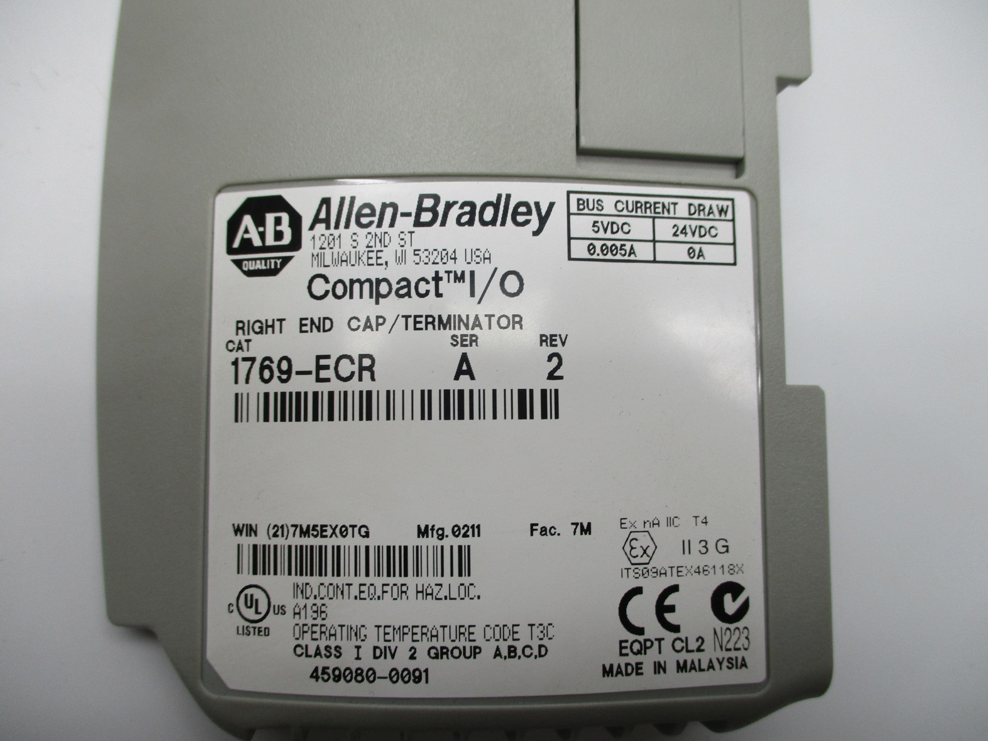 ALLEN BRADLEY 1769-ECR SER. A UNMP