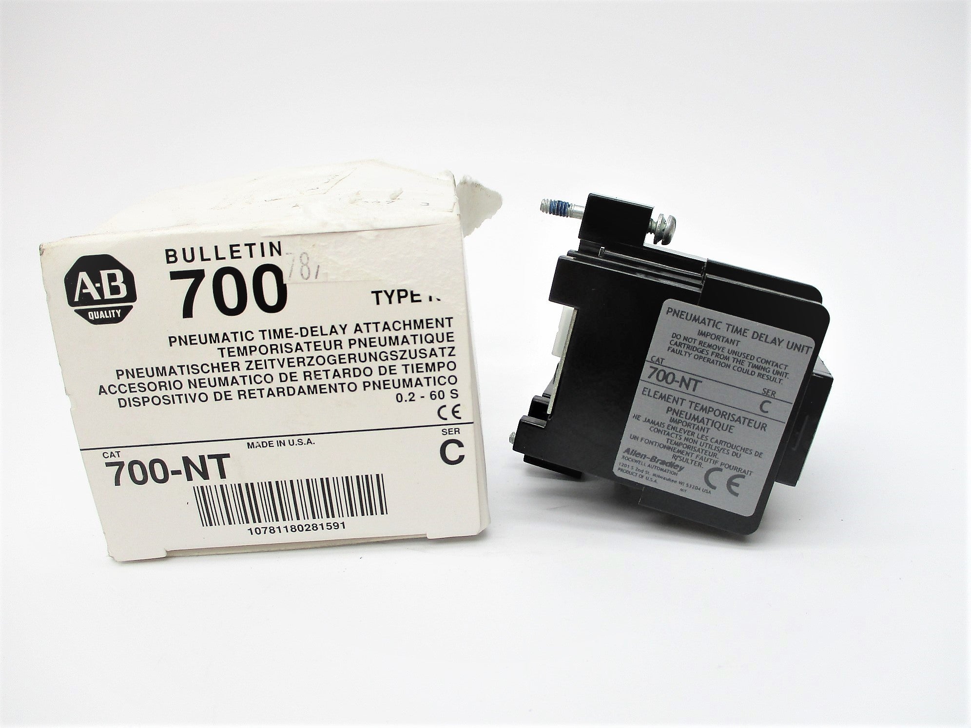 ALLEN BRADLEY 700-NT SER. C 0.2-60S (WH) NSMP
