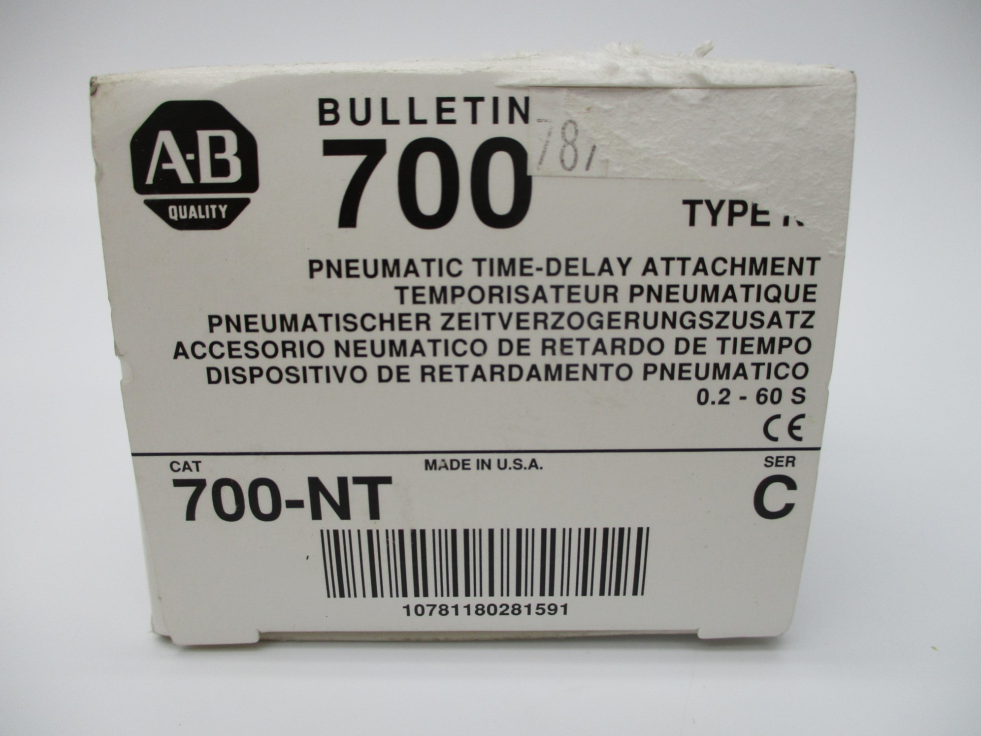 ALLEN BRADLEY 700-NT SER. C 0.2-60S (WH) NSMP