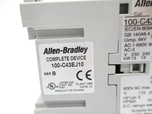 ALLEN BRADLEY 100-C43EJ10 SER. B 24VDC NSNP