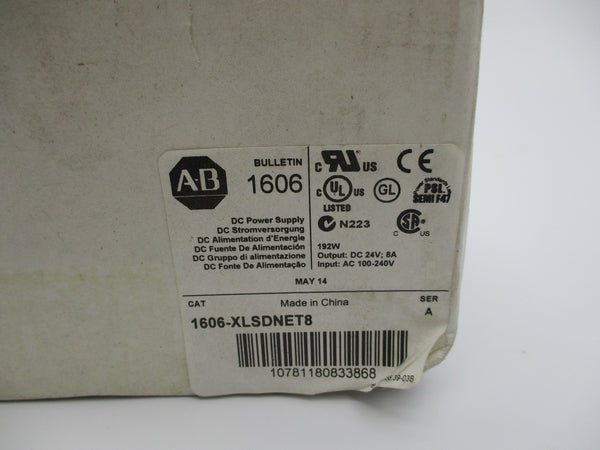 ALLEN BRADLEY 1606-XLSDNET8 SER. A 100-240VAC 2.3-1.0A NSMP
