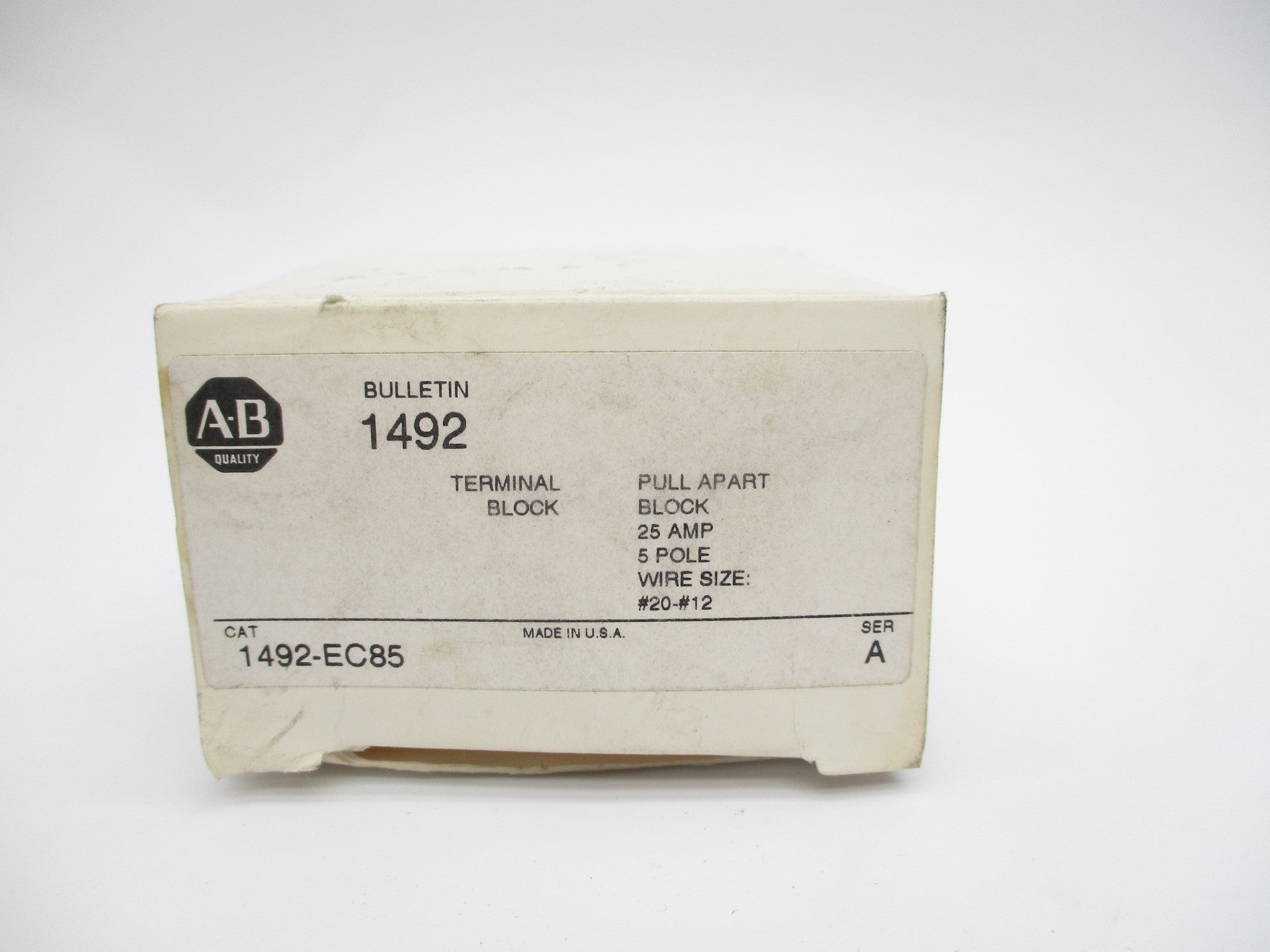 ALLEN BRADLEY 1492-EC85 SER. A 25A (WH) NSMP