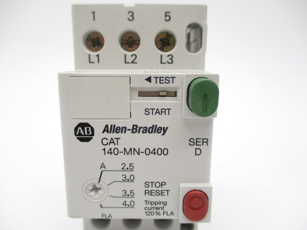 ALLEN BRADLEY 140-MN-0400 SER. D 690V 2.5-4.0A NSNP