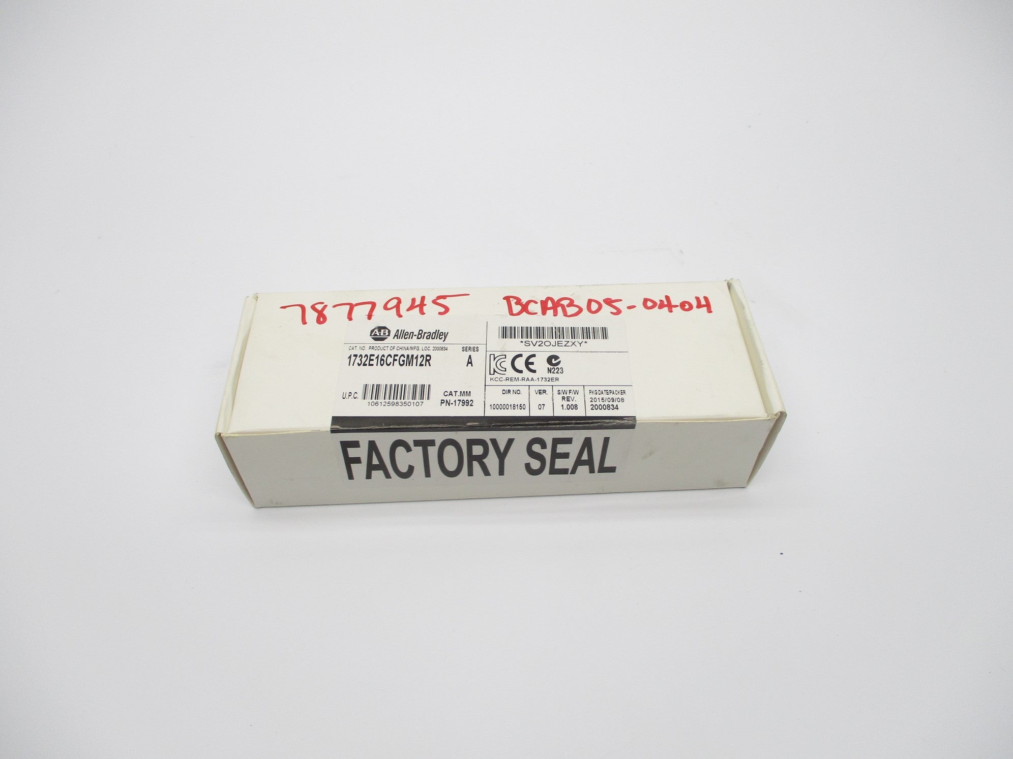 ALLEN BRADLEY 1732-E16CFGM12R SER. A F/W 1.008 DATE: 2015 (WH) NSFS