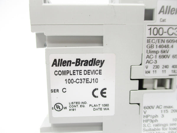 ALLEN BRADLEY 100-C37EJ10 SER. C 24VDC 65A NSNP