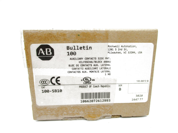 ALLEN BRADLEY 100-SB10 SER. B 600VAC 10A (BR/WH) NSMP