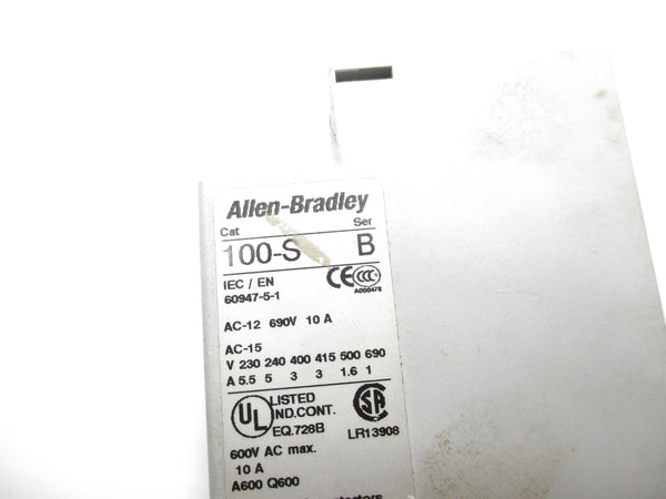 ALLEN BRADLEY 100-SA11 SER. B 600VAC 10A UNMP