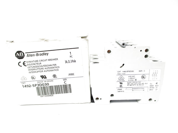 ALLEN BRADLEY 1492-SP3D030 SER. C 3A 277VAC (WH) NSMP