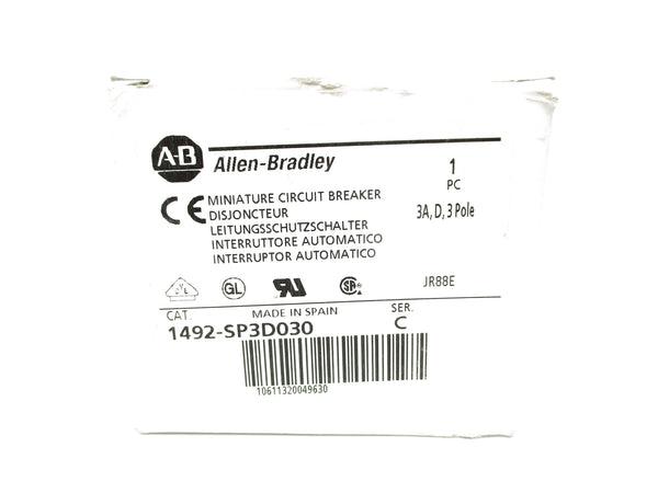 ALLEN BRADLEY 1492-SP3D030 SER. C 3A 277VAC (WH) NSMP