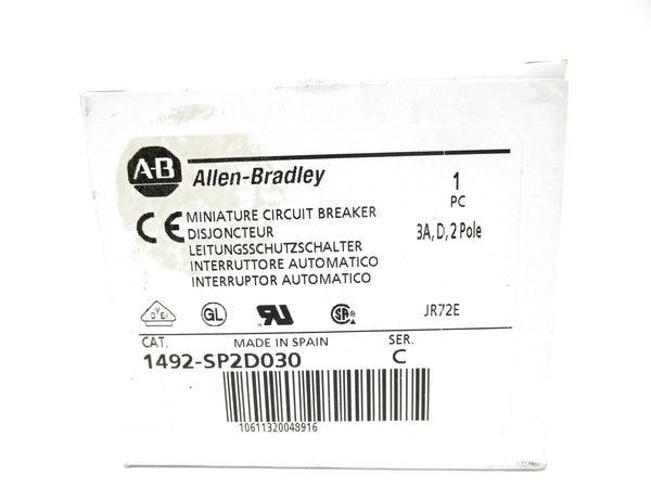 ALLEN BRADLEY 1492-SP2D030 SER. C 3A 415VAC (WH) NSMP