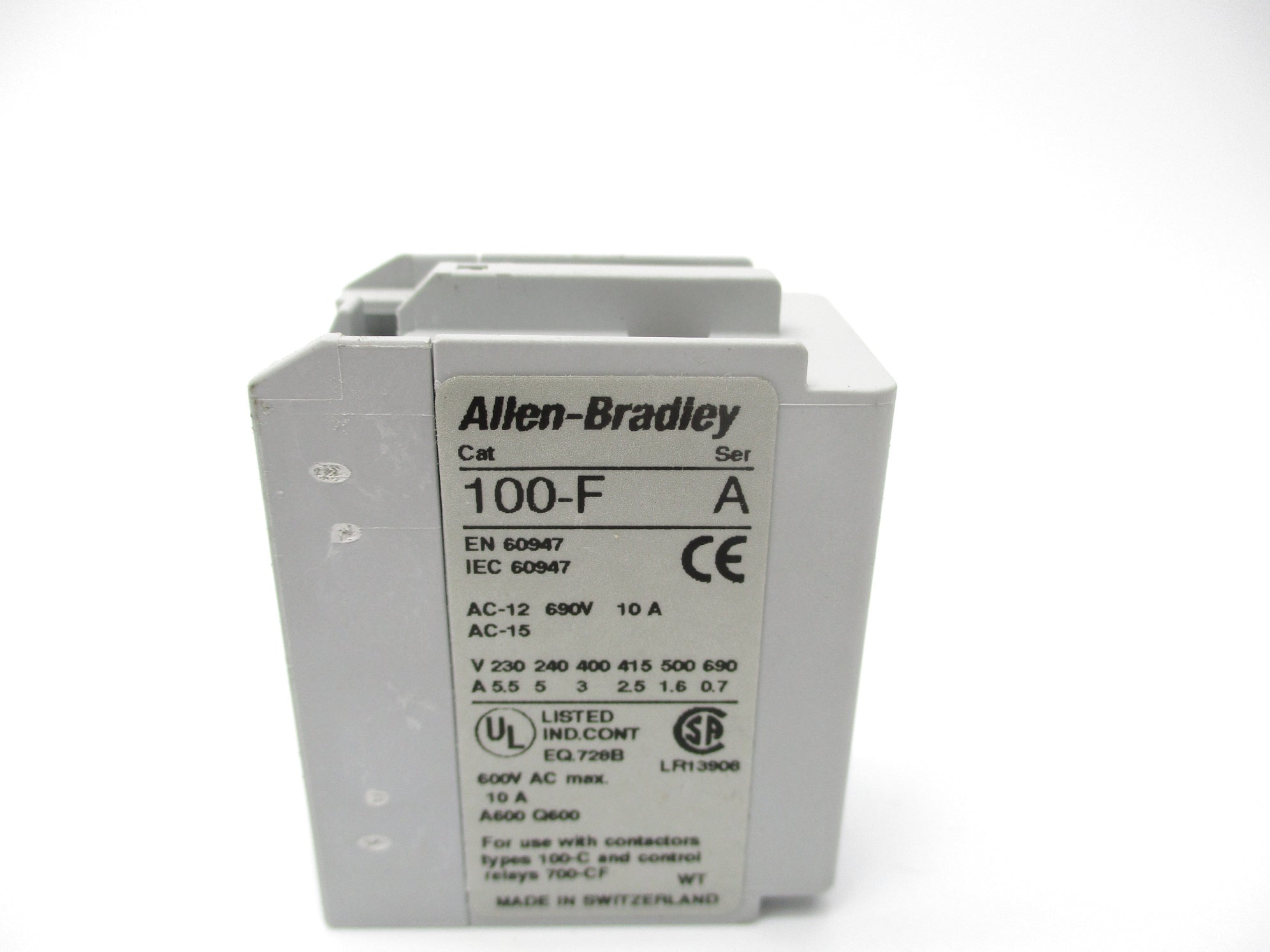 ALLEN BRADLEY 100-FA11 SER. A 600VAC 10A NSNP