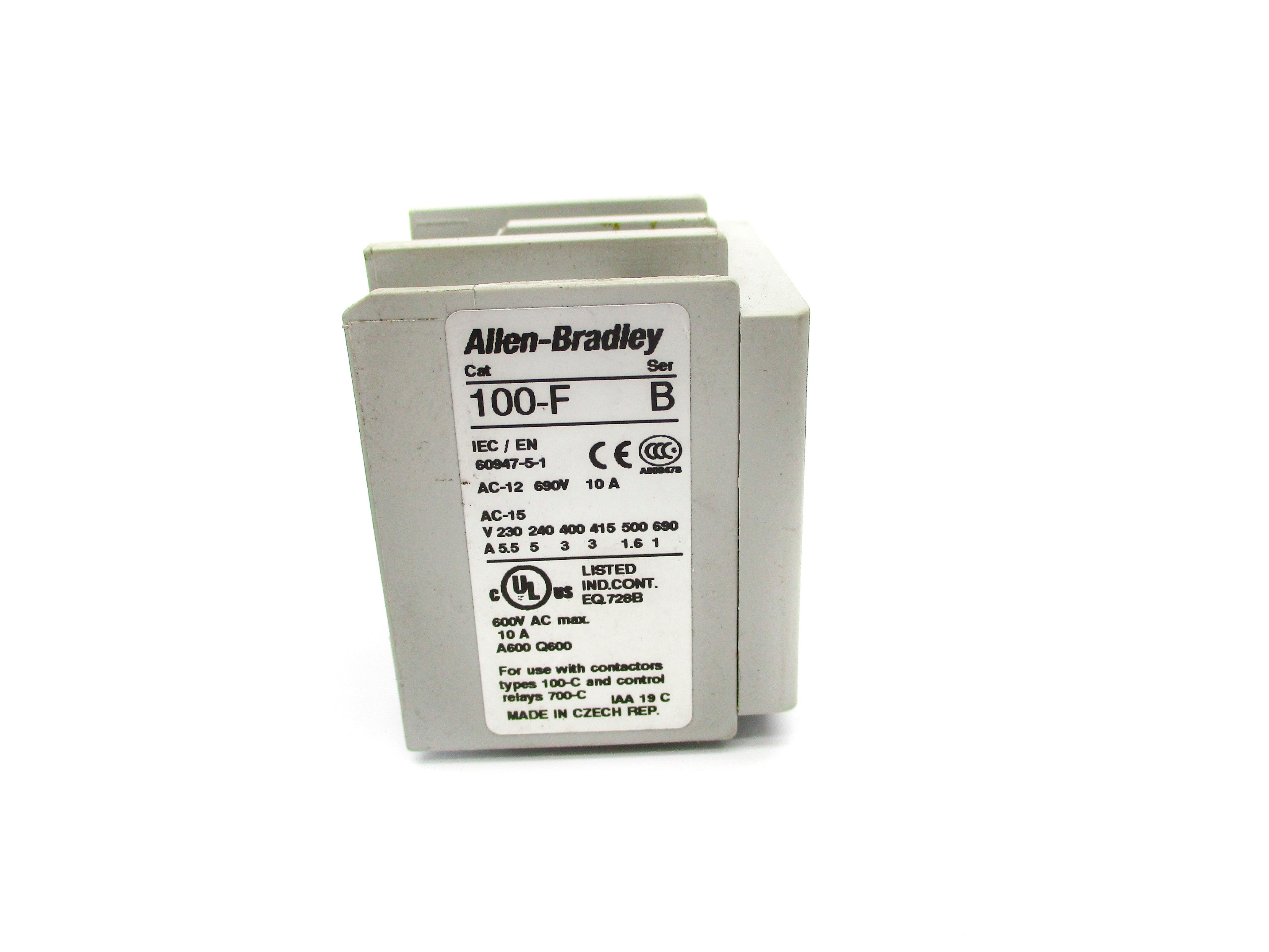 ALLEN BRADLEY 100-FA22 SER. B 600VAC 10A NSNP