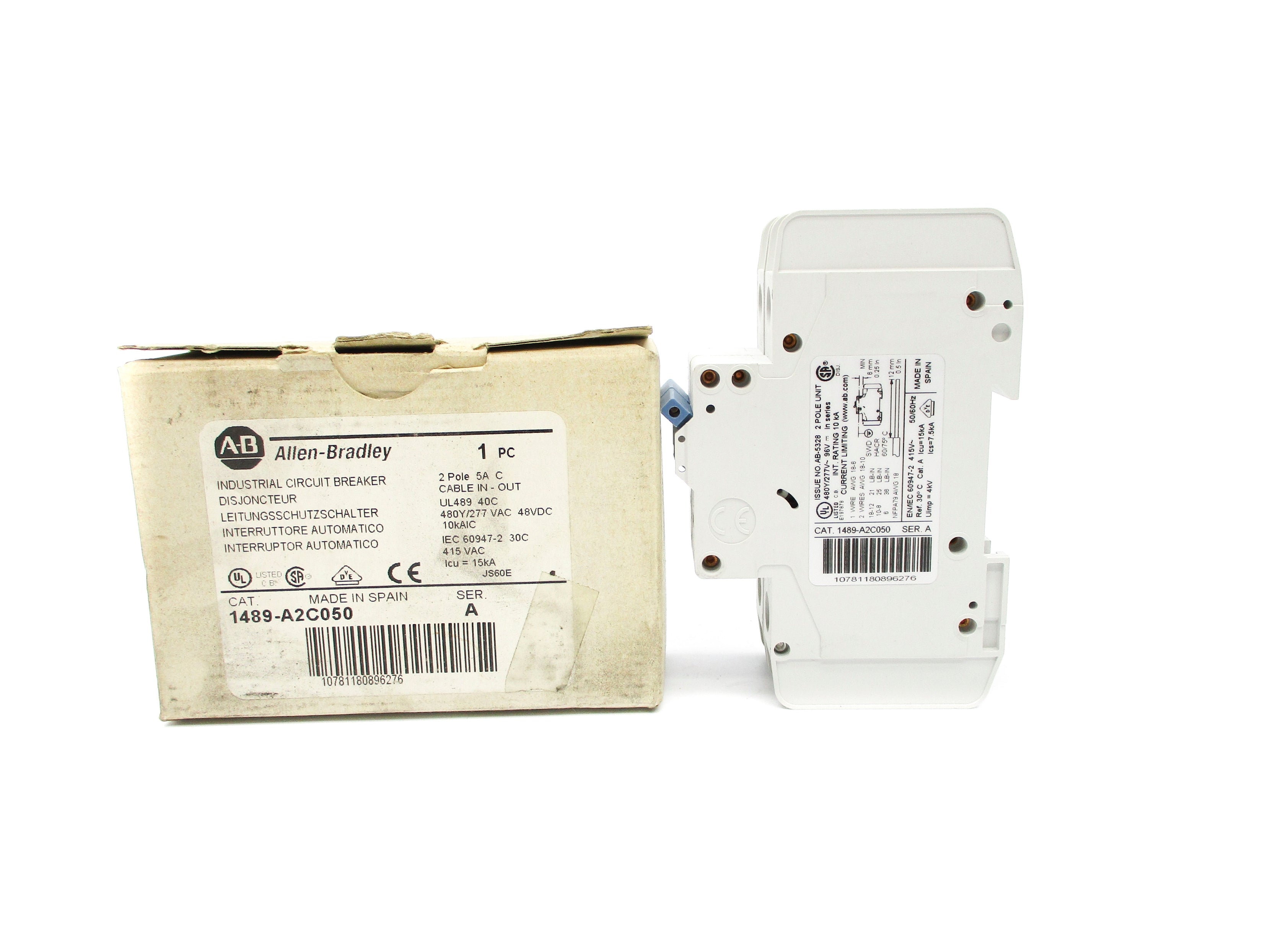 ALLEN BRADLEY 1489-A2C050 SER. A 5A 277V (WH) NSMP