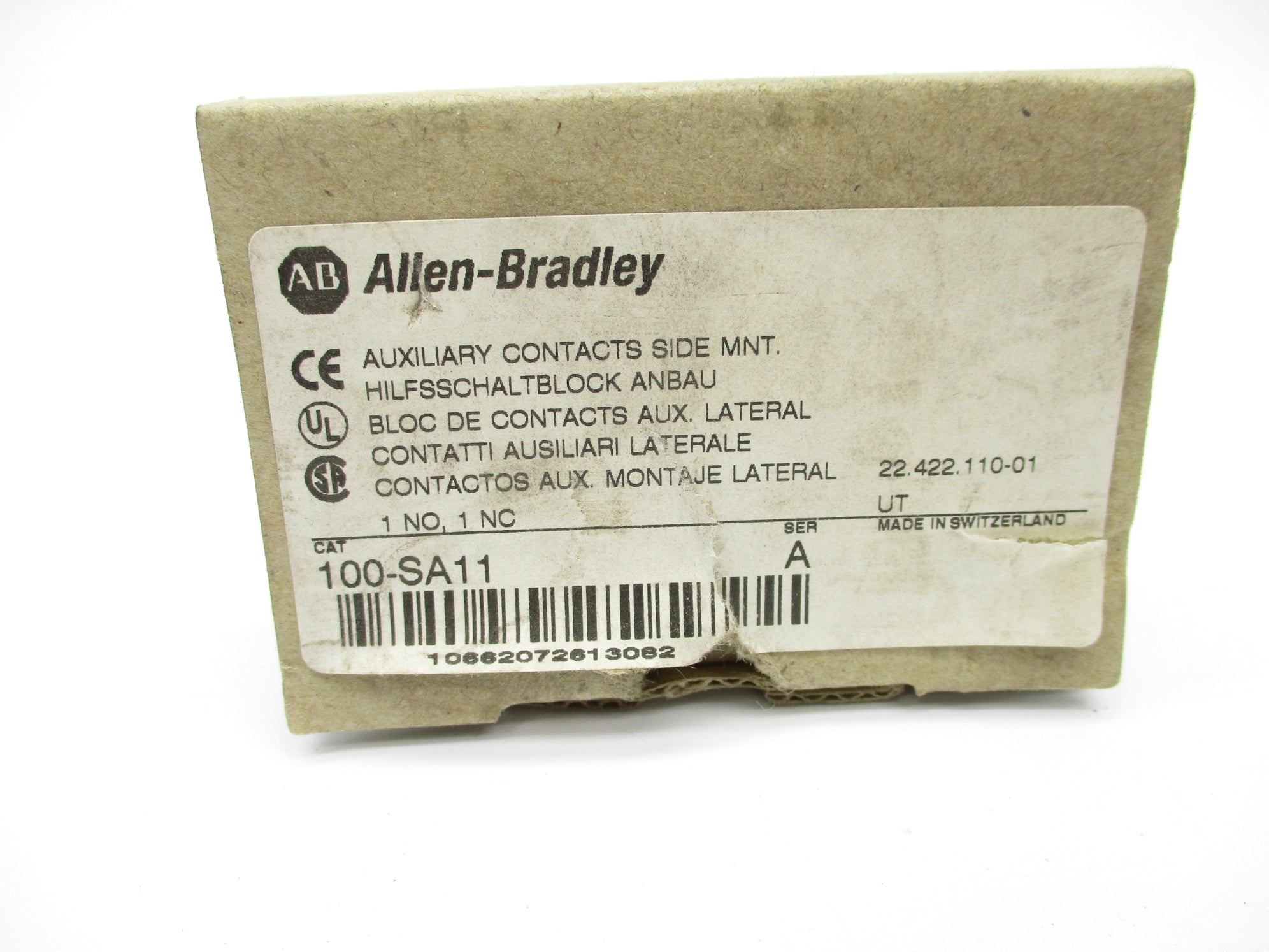 ALLEN BRADLEY 100-SA11 SER. A 600VAC 10A (BR/WH) NSMP
