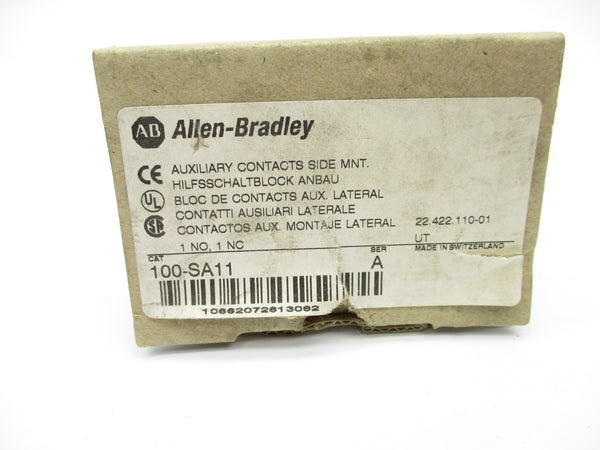 ALLEN BRADLEY 100-SA11 SER. A 600VAC 10A (BR/WH) NSMP