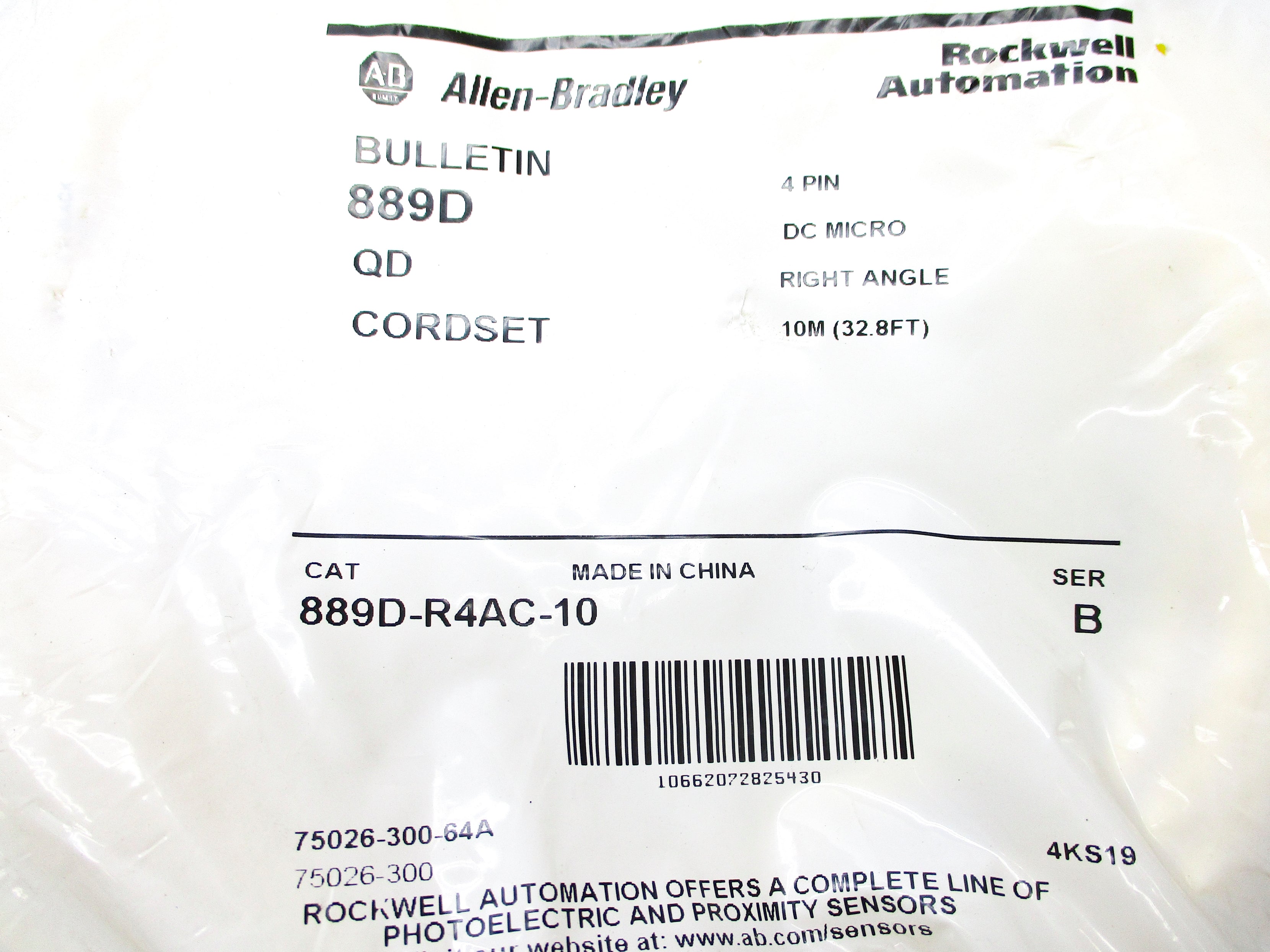 ALLEN BRADLEY 889D-R4AC-10 SER. B NSMP