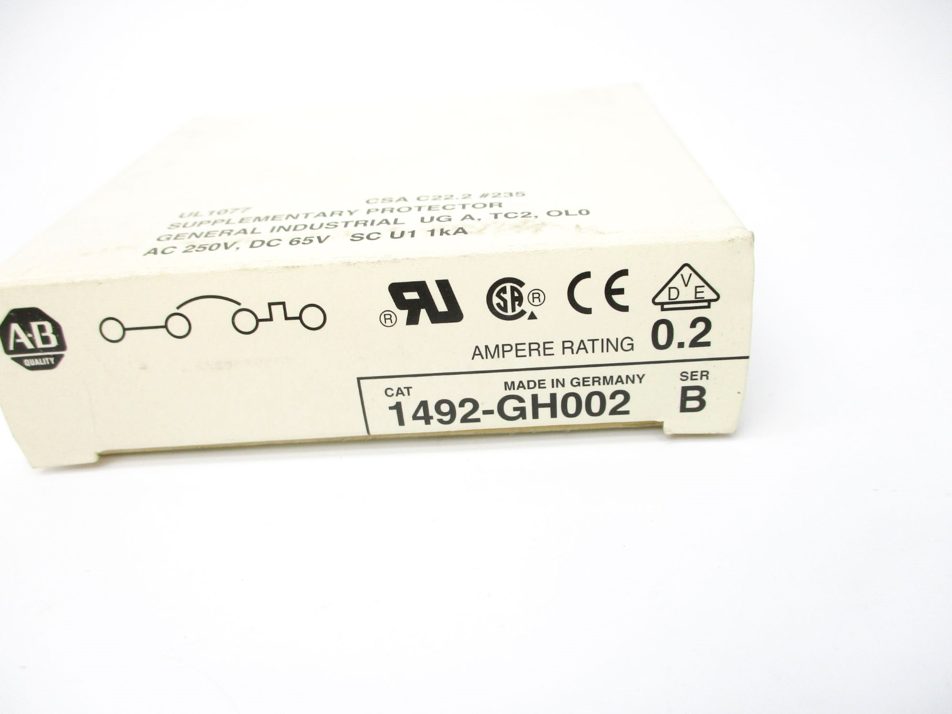 ALLEN BRADLEY 1492-GH002 SER. B 0.2A 250VAC NSMP
