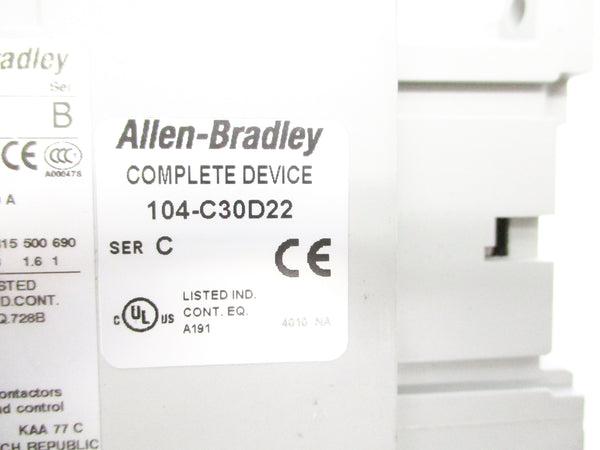 ALLEN BRADLEY 104-C30D22 SER. C 110/120V NSNP