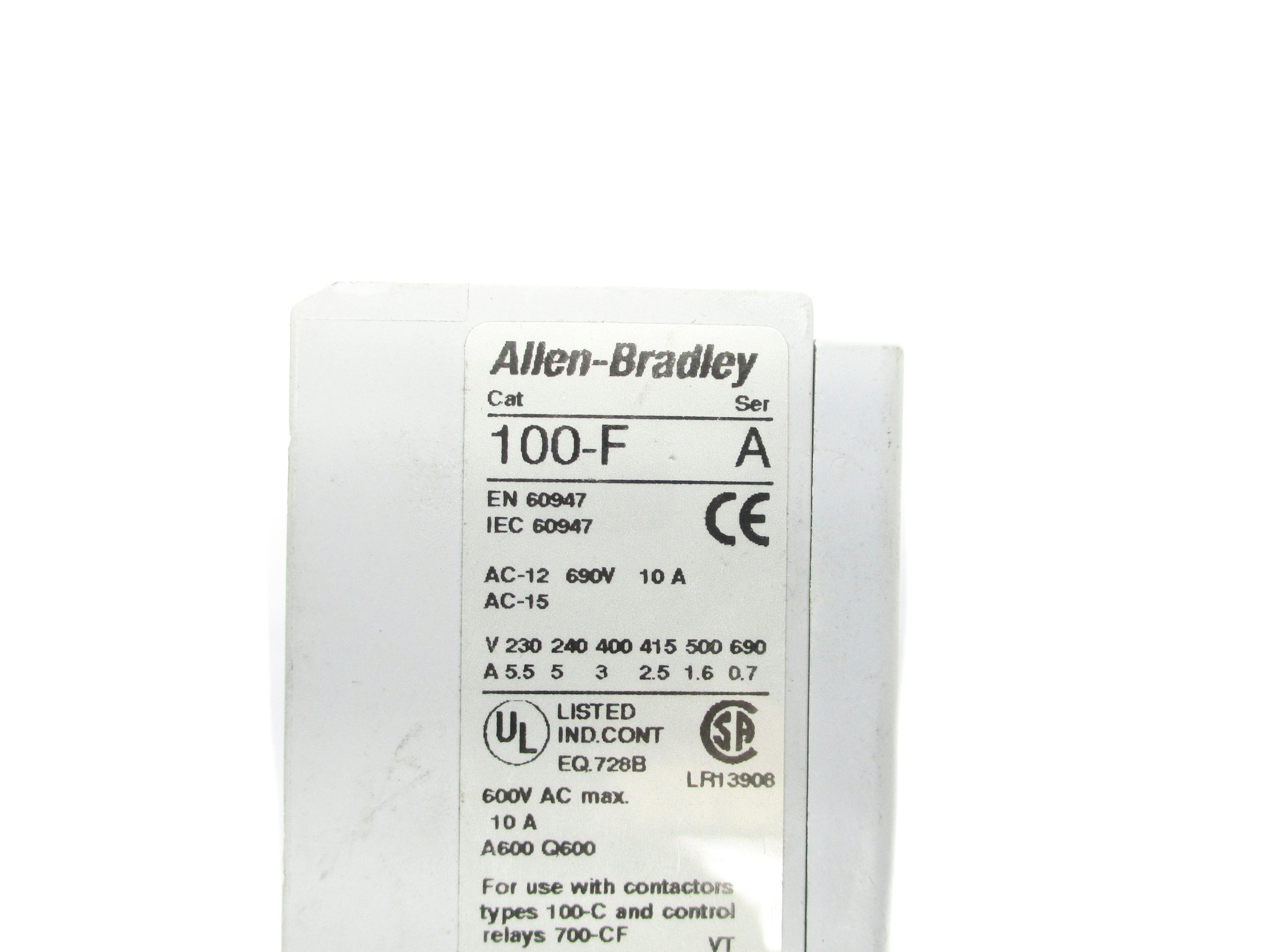 ALLEN BRADLEY 100-FA40 SER. A 600VAC 10A NSNP