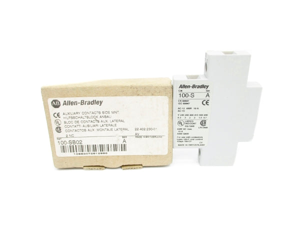 ALLEN BRADLEY 100-SB02 SER. A 600VAC 10A (BR/WH) NSMP