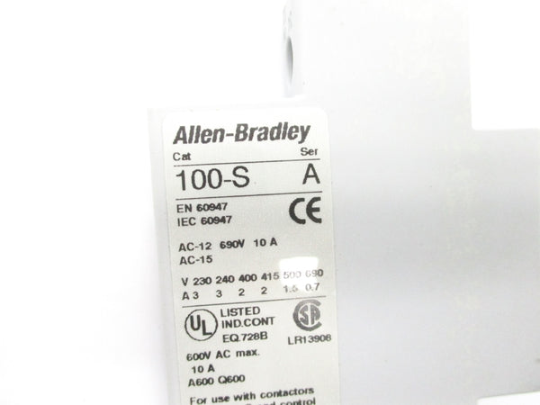 ALLEN BRADLEY 100-SB20 SER. B 600VAC 10A NSNP