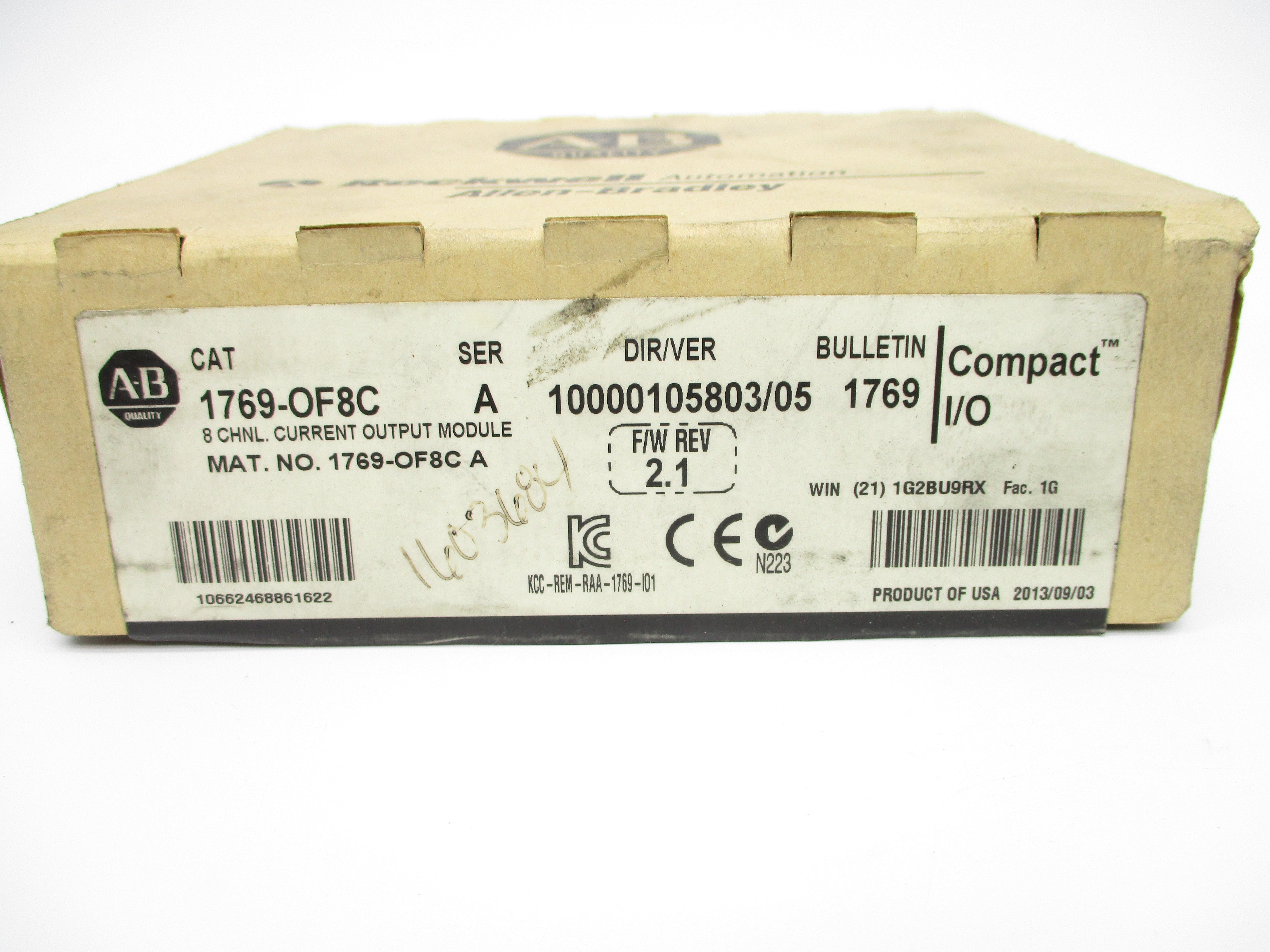 ALLEN BRADLEY 1769-OF8C SER. A F/W 2.1 24VDC NSMP