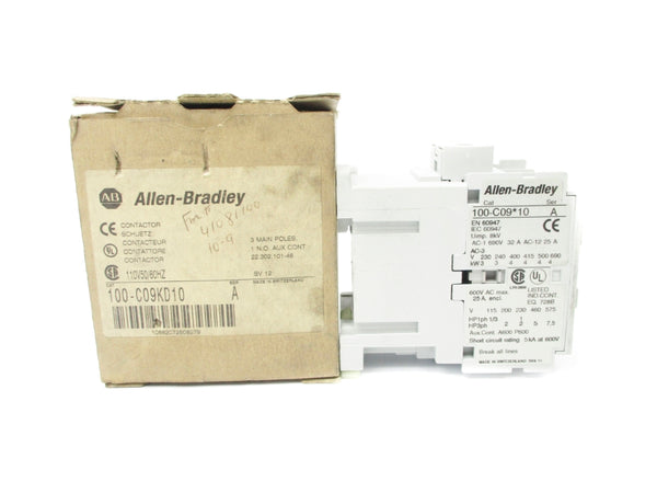 ALLEN BRADLEY 100-C09KD10 SER. A 110V (BR/WH) NSMP